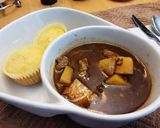 A picture of step 4 of A1 Steakhouse Soup.