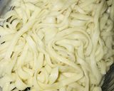 A picture of step 10 of Homemade egg pasta with shredded chicken sauce.