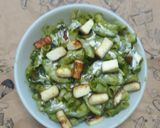 A picture of step 6 of Pasta Palak Paneer.