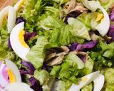 Hình bước làm 4 của món Salad gà- Keto