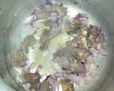 A picture of step 1 of Cardamom and cinnamon beef stew # jikoni challenge.