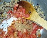 A picture of step 10 of Cabbage Qeema.