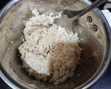 A picture of step 2 of Badam Halwa Mohanthal Fudge.