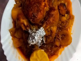 دجاجة محمرة في الفرن بتتبيلة روعة محشية أرز🤤😋