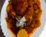 صورة لخطوة 1 من وصفة دجاجة محمرة في الفرن بتتبيلة روعة محشية أرز🤤😋