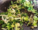 A picture of step 4 of Broccoli Leek Peas Palak Green Pulav.