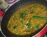 A picture of step 8 of Dal Chingri/Red Lentils with Shrimps.