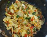 A picture of step 2 of Potato with spring onion.