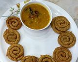 A picture of step 6 of Soya Flour Jalebi Style MeduVada.