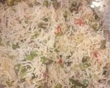 A picture of step 6 of Matar Mushroom pulao.