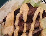 A picture of step 4 of Open Steak in a wrap with lettuce & burger sauce gluten free.