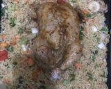 A picture of step 7 of Whole chicken stuffed with rice.