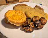 Fried pork chop in cognac gravy sauce with Yorkshire pudding and Baked Brussel Sprouts recipe step 6 photo