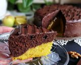 عکس مرحله 10 از دستور کیک دورنگ با گاناش شکلاتی