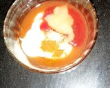 A picture of step 2 of Dynamite sauce.