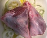 A picture of step 3 of Lamb shank tagine (cooked in a tagine pot).
