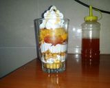 A picture of step 6 of Passion topping trifle # Christmas baking#.