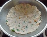 A picture of step 4 of Sarva pindi (rice flour pancake).