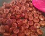 A picture of step 2 of Beans and Franks.