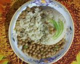 A picture of step 8 of Zeera rice with chana salan😊.