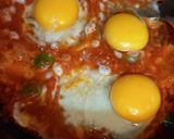 A picture of step 5 of Menemen Turkish Eggs.