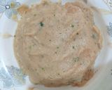 A picture of step 2 of Chicken' balls.