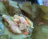 Foto langkah ke 5 dari resep Garang Asem Ayam |Santan dan Daun Pisang.