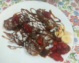 A picture of step 7 of Nutella banana Swiss rolls.