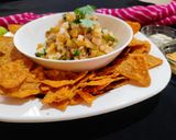 A picture of step 3 of 🍐Pear salsa with Nachos.