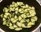 A picture of step 1 of Creamy Zucchini and Shrimp Penne.