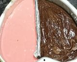 A picture of step 3 of Two in One Strawberry Chocolate Cake.