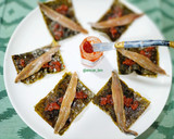 Foto del paso 5 de la receta: Crujiente de alga nori con mermelada de pimiento confitado y anchoa