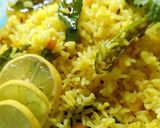 A picture of step 3 of Lemon rice.
