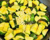 A picture of step 2 of Zucchini with garlic and dill as a side dish.
