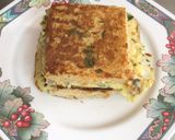 A picture of step 8 of Cheese Chicken Salami Omelette Sandwich.