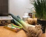 A picture of step 1 of Potato & Leek Soup.