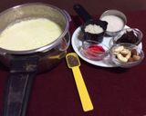 A picture of step 1 of Dudhpak (Rice pudding).