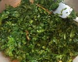 A picture of step 3 of Spinach Saag.