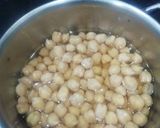 A picture of step 1 of Beetroot puri with white chana.