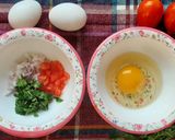 A picture of step 1 of Omelette sandwich.