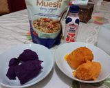 Foto langkah ke 1 dari resep Sweet Potato Muesli Yogurt.