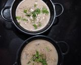 A picture of step 4 of Vegan Mushroom soup.