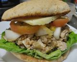 Foto del paso 13 de la receta: Sánduche🥪de pollo🍗manzana🍏 y cebolla🧅caramelizadas con queso🧀y vegetales frescos🥗