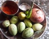 A picture of step 1 of Chibud ki chutney.