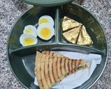 Une image de l'étape 5 de Harcha, fromage et oeufs.