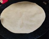 A picture of step 7 of Roti with brinjal aloo fry.