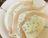 A picture of step 5 of Grilled Cod in three marinades.