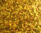 A picture of step 2 of Misal Pav (homemade masala).