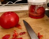A picture of step 3 of Grandma’s Spanish Salmorejo.