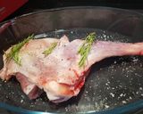 A picture of step 1 of Roast lamb with sweet, minty shallots.